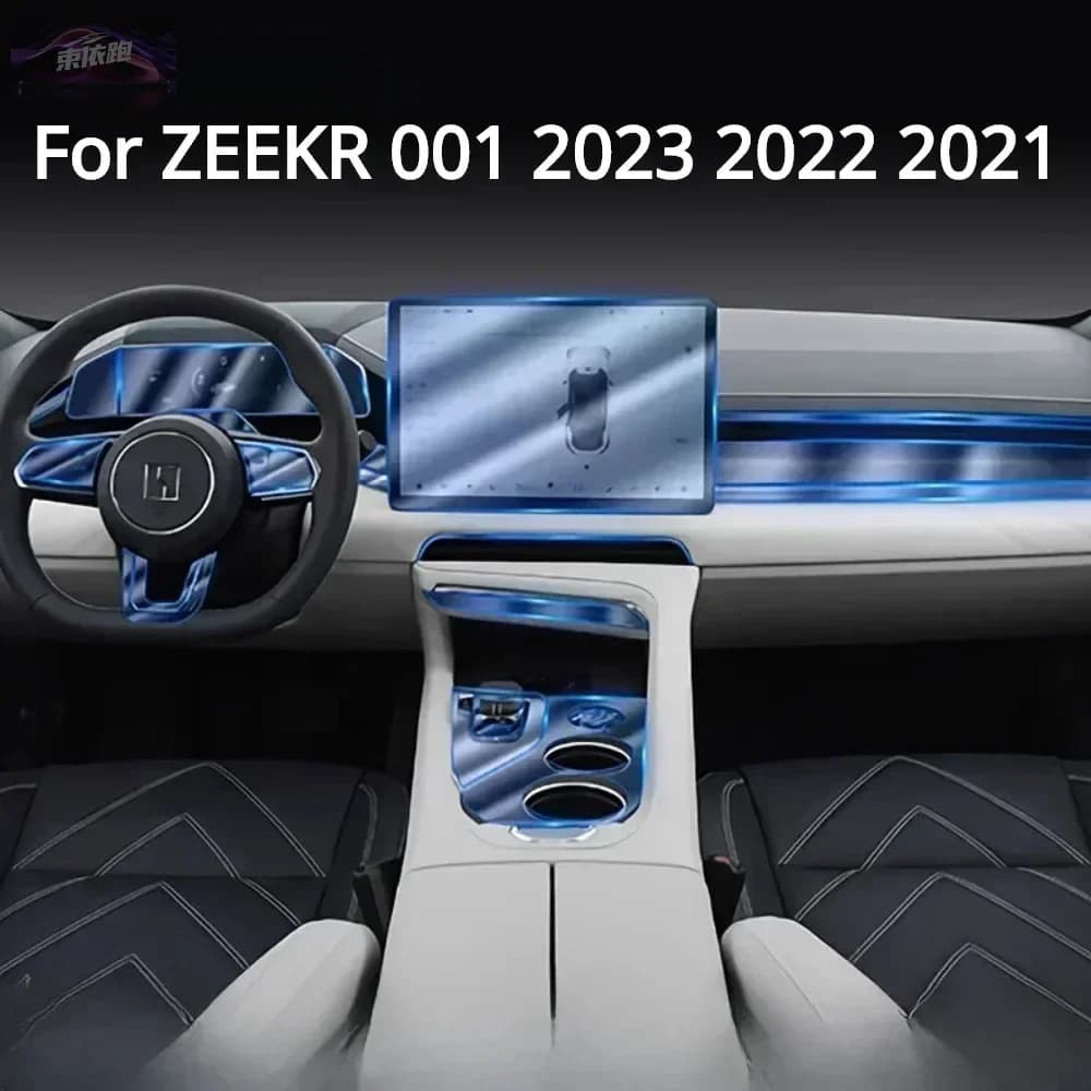Pellicola di protezione PPF per ZEEKR 001 2023 2022 2021 Accessori auto Interni TPU trasparente Pannello ingranaggi Console centrale di navigazione