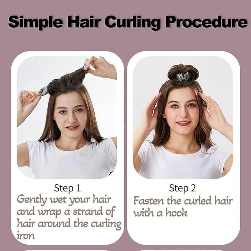 Fascia Arricciacapelli Senza Calore, Bigodini Morbidi Flessibili per Ricci Senza Sforzo con Gancio, Strumento per lo Styling dei Capelli da Notte per un Look Naturale