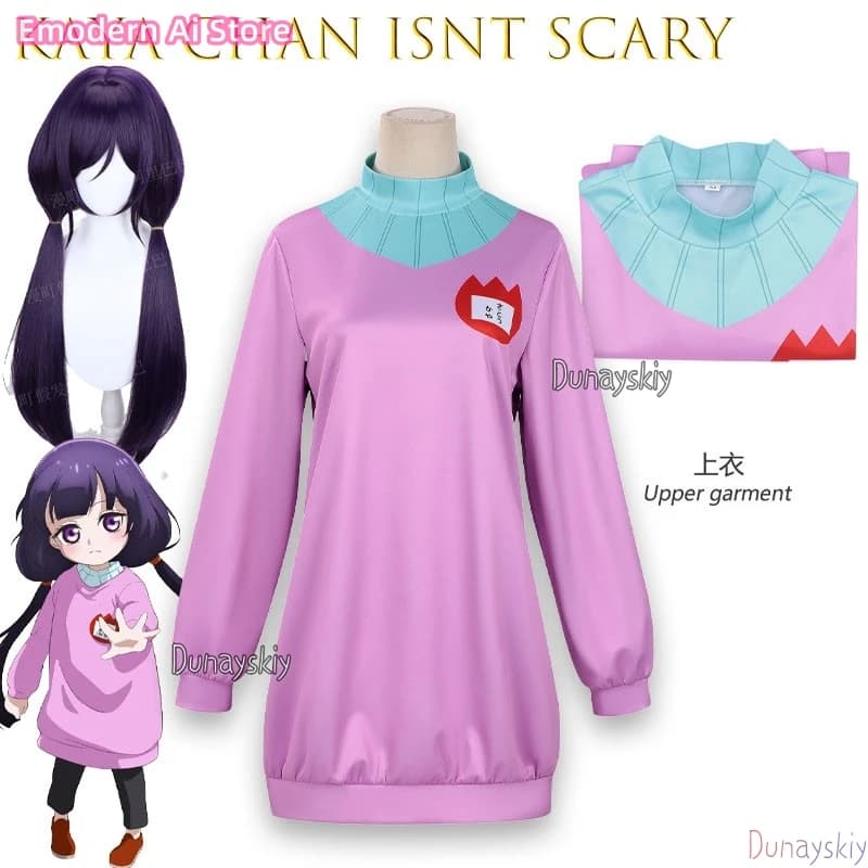 Kaya Chan Cosplay Costume is not Scary, Cute Dunayskiy Character Outfit, Halloween Party T-shirt, Uniform for Asylum
