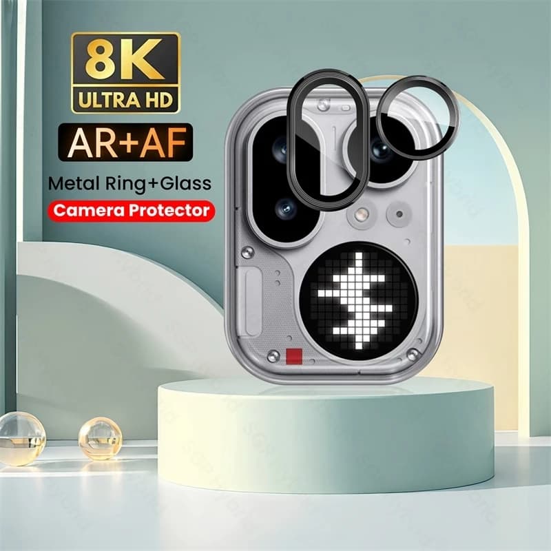 Protezione per Fotocamera in Lega di Alluminio per Nothing Phone (4a) Pro 5G, Copriobiettivo in Vetro 9H per NothingPhone (4a)Pro