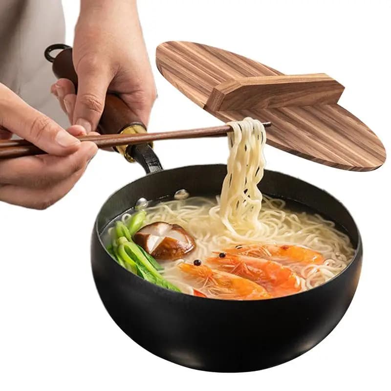 Padella Wok da 28 cm, antiaderente, in ghisa fatta a mano, per bistecche, pancake, adatta a fornelli a gas e a induzione, per cucina.