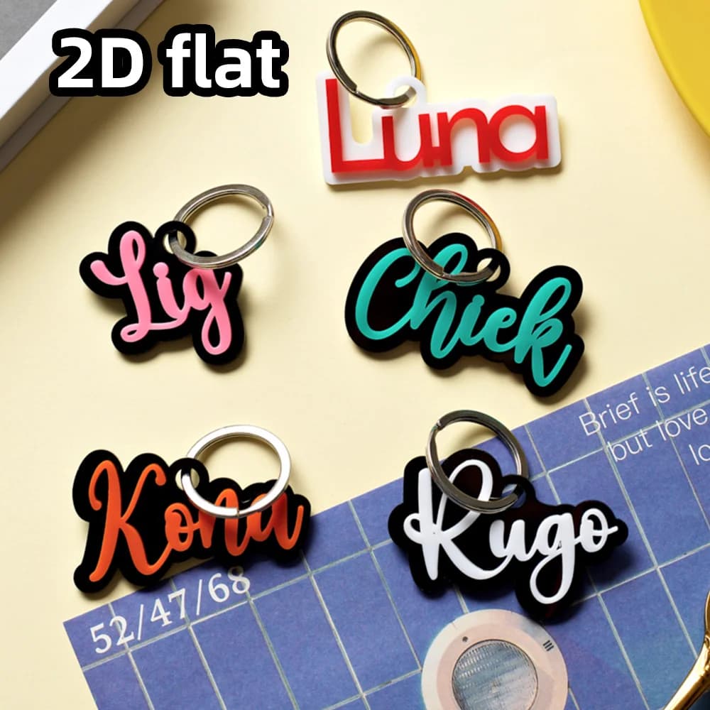 1 pezzo # Portachiavi con nome personalizzato - Accessorio PMMA personalizzato | Stile unico premium inciso al laser per l'uso quotidiano e regali