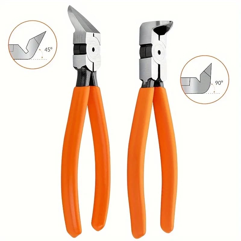 45/90 Degree CR-V Top Cutting Pliers - Precision Plastic Cutting for Sprue Burrs, Circuit Board and Flexible Wires