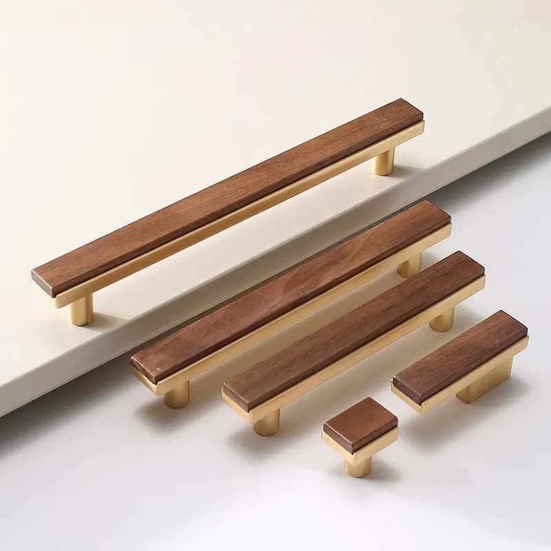 Maniglia per porta dell'armadio Maniglia per porta dell'armadio moderna semplice di fascia alta Maniglia per porta per scarpe per cassetti Maniglia per porta di lusso leggera in legno massello