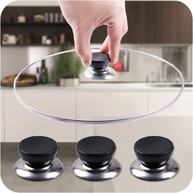 Universal Pot Lib Knobs Caps Heat-Resistant Cooking Pan Lid Covers Replacement Lifting Handle Kitchen Cookware Handgrip
