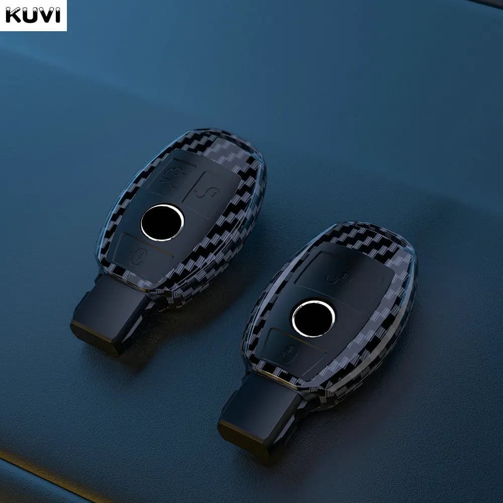 2 3 Button Carbon ABS Car Samrt Key Fob Case Cover For Mercedes Benz W205 W213 W204 W176 W212 W177 GLC CLA AMG A B C E S G Class