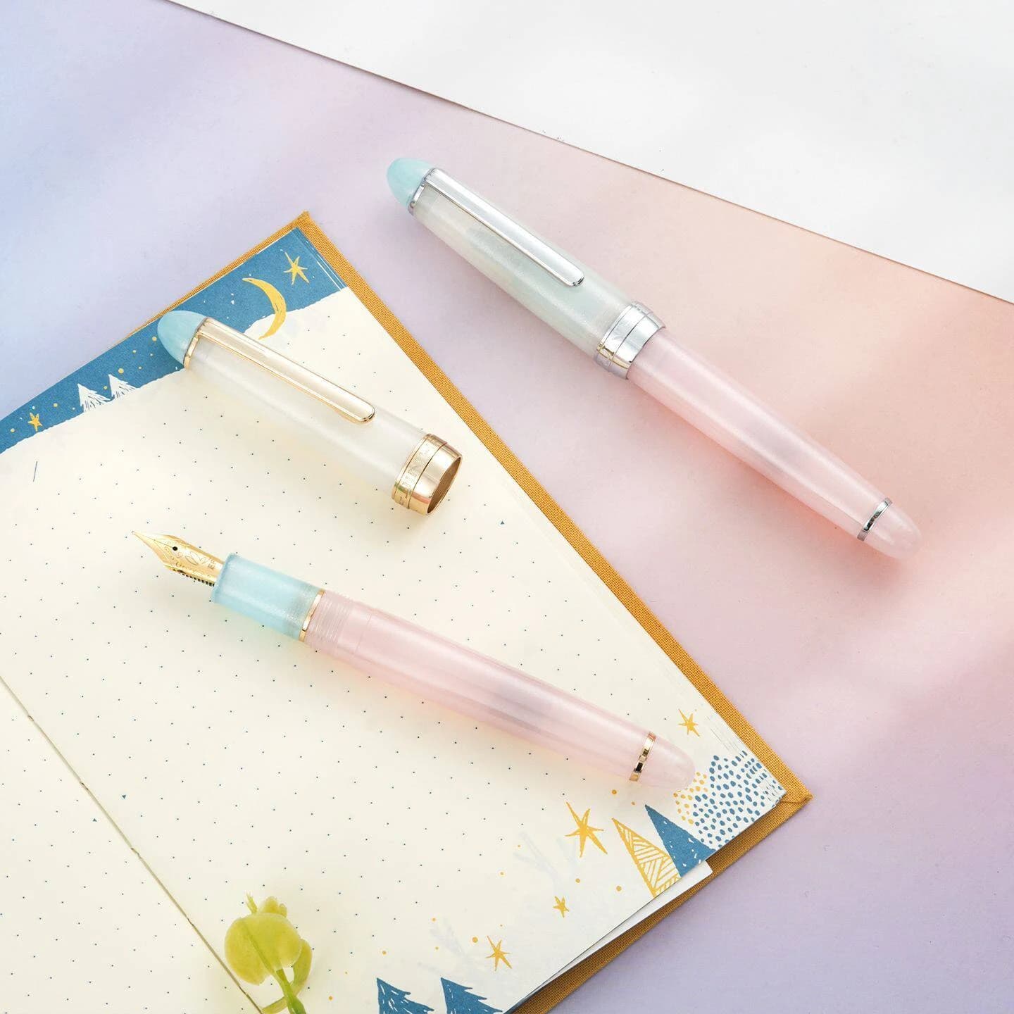 Jinhao 82 Ice Lake Limited Edition Torpedo Fountain Pen - EF/F/M/Bent Nib Set For Students & Calligraphy Practice Gift
