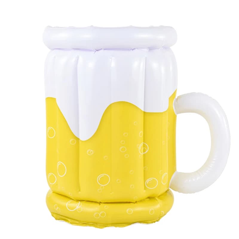 1 pz grande tazza di birra gonfiabile secchiello per il ghiaccio in PVC birra bevande secchio di raffreddamento estate spiaggia piscina decorazioni per feste per la casa