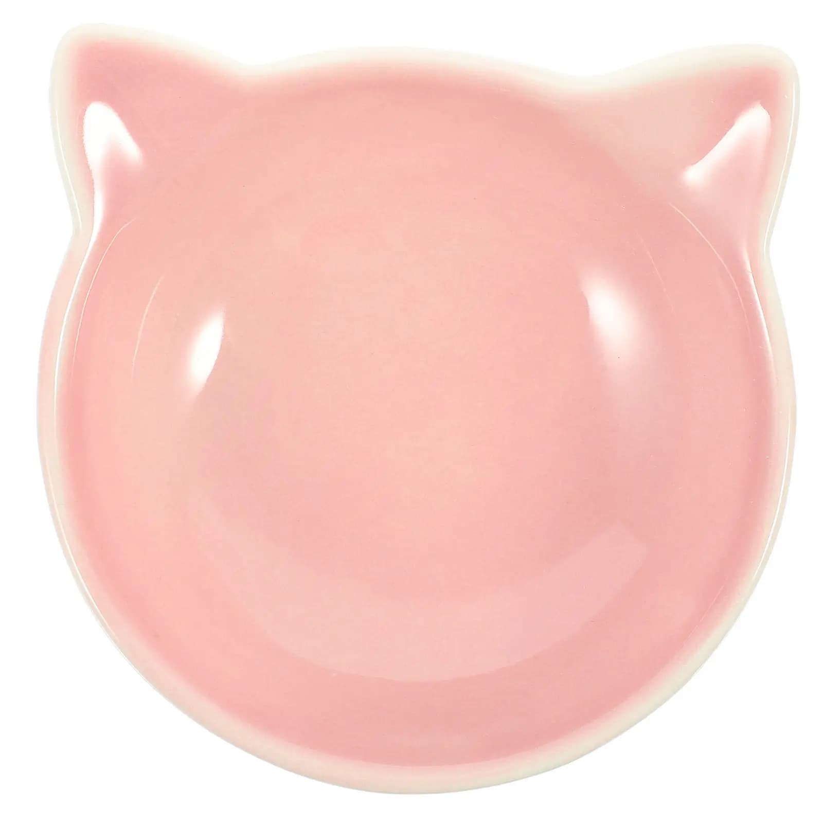 Ciotola in Ceramica a Forma di Orecchie di Gatto, Protezione Collo, Alimentatore per Interni, Ciotola per Cibo e Acqua, Superficie Liscia, Resistente ai Morsi, Strumento per l'Alimentazione degli Animali Domestici