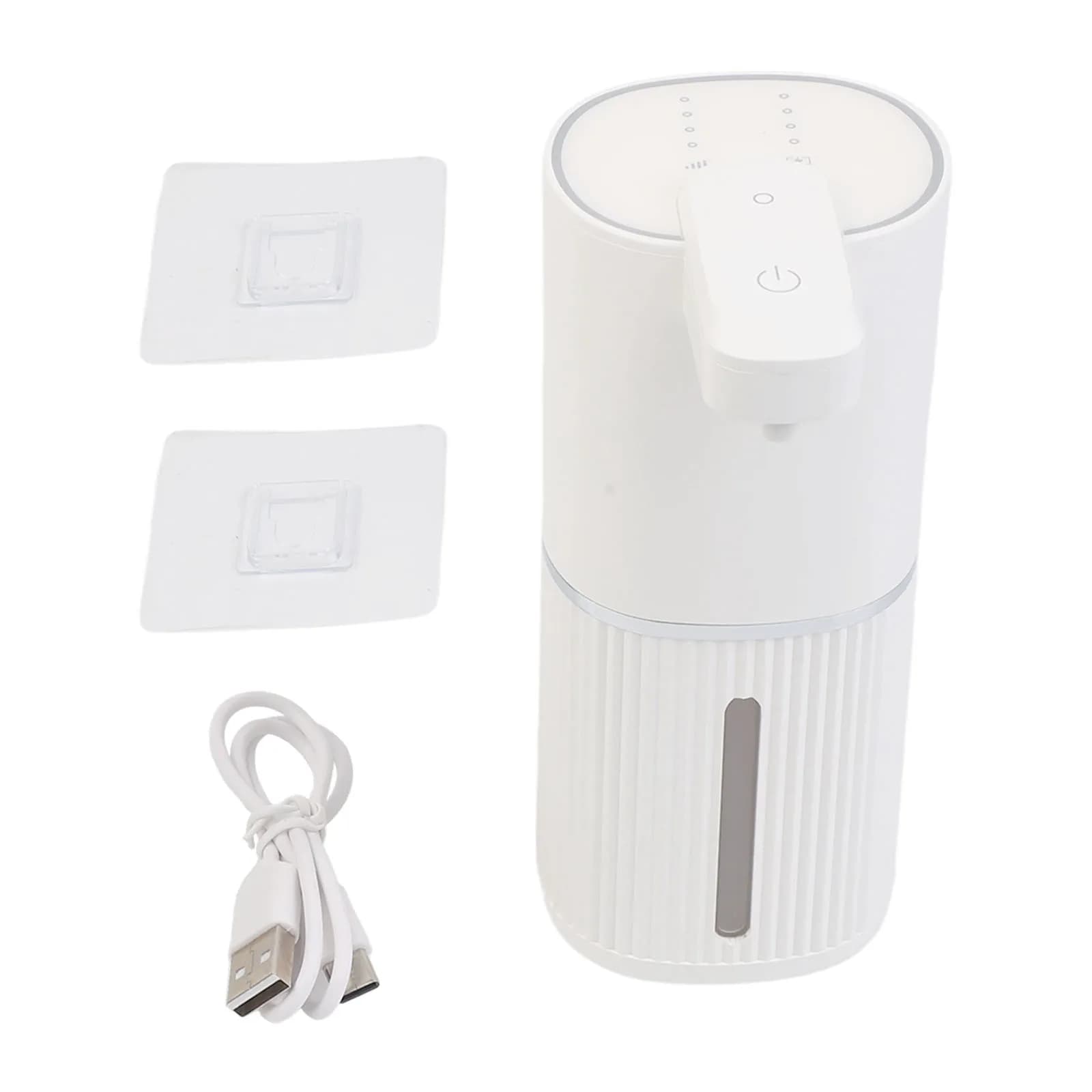 Dispenser automatico compatto di sapone con livelli regolabili per schiuma e gel, design impermeabile, adatto per la casa e aree pubbliche