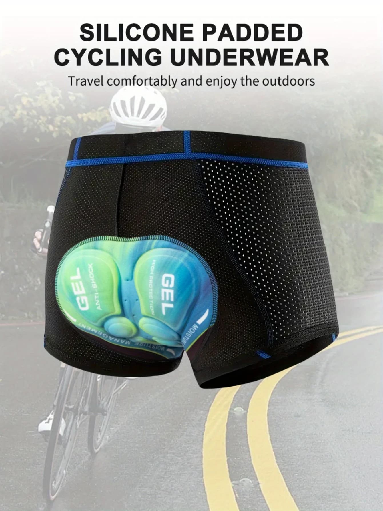 Men's Breathable Cycling Shorts, Fast Drying, Suitable for Running, Cycling and Leisure Sports