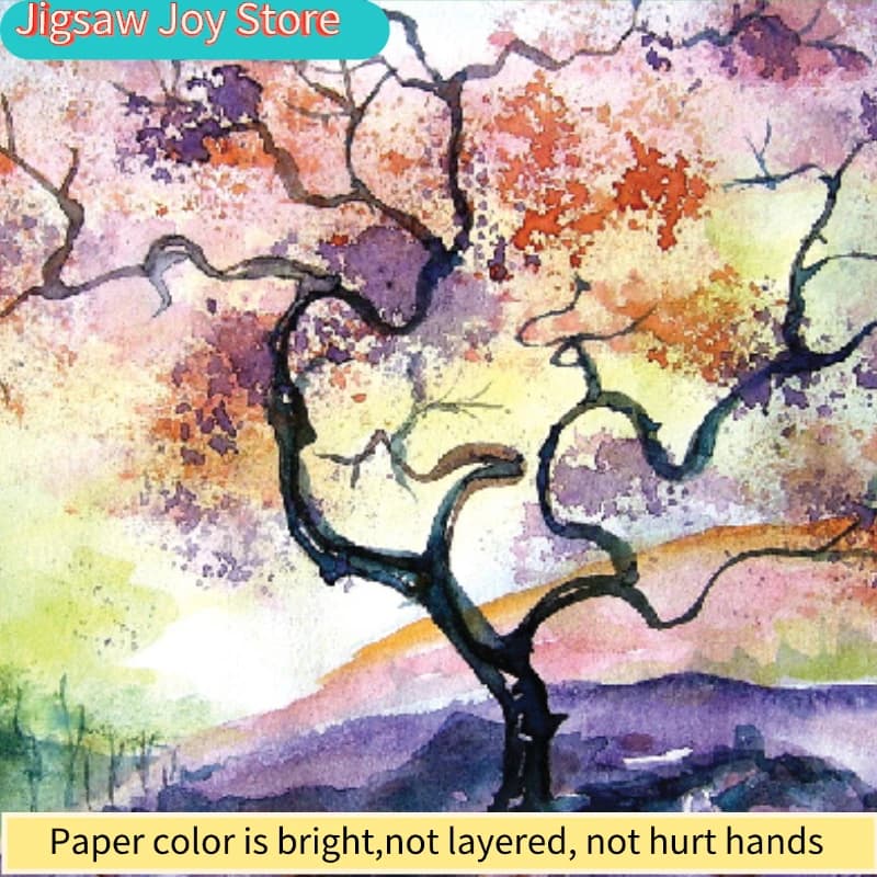 Puzzle 75*50 Pezzi 'L'Albero Solitario', Decorazione per la Casa, Pittura per Adulti, Giocattolo Educativo Antistress