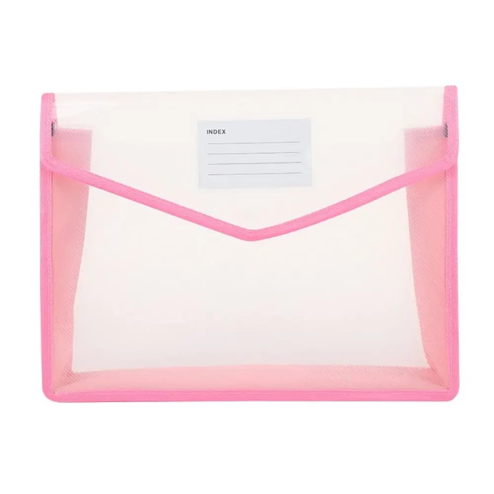 Large Capacity A4 File Folders Waterproof PVC Bag Document Bag Stationery Storage Pouch Envelope Folder School Supplies