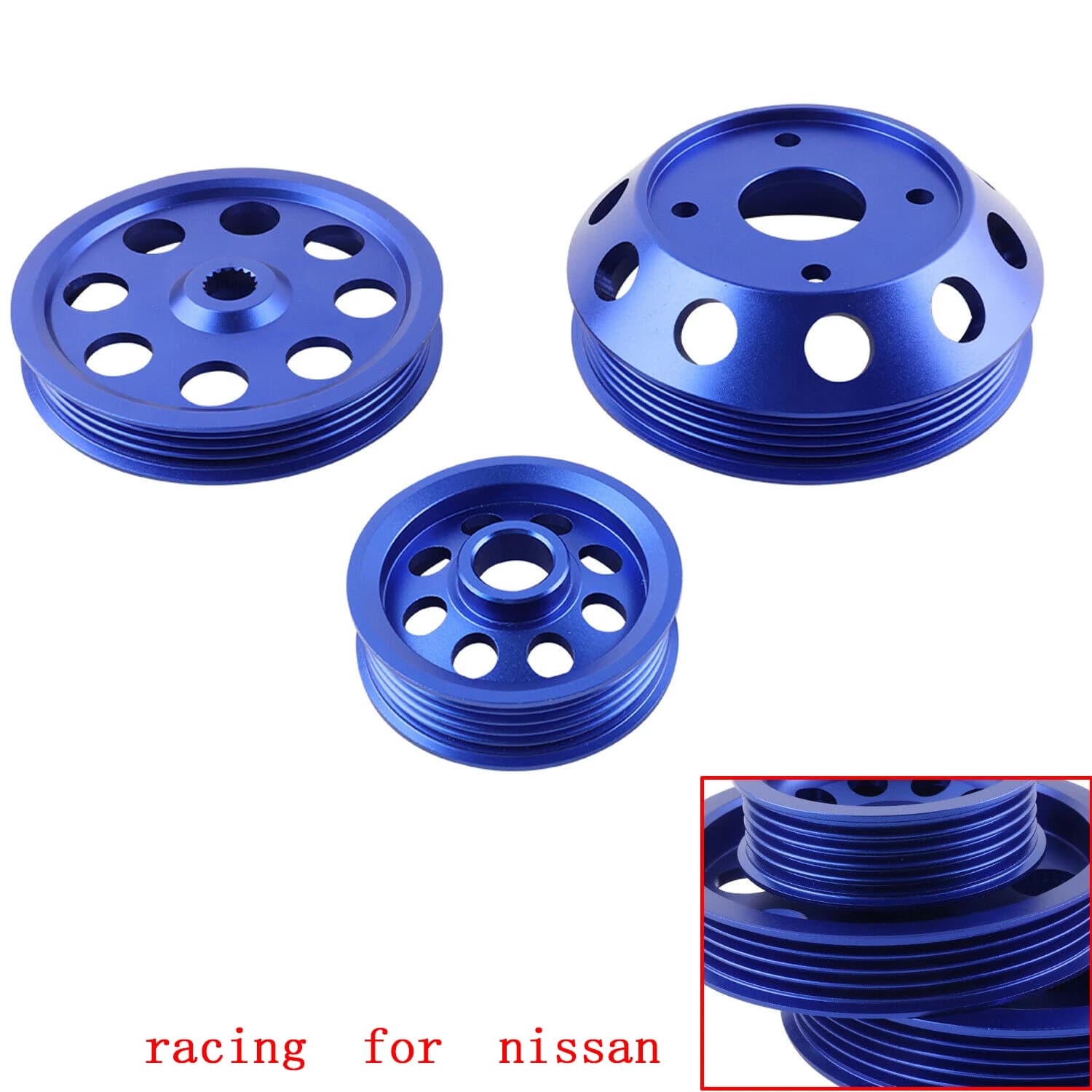 Light-Weight Underdrive Crank Pulley For 1989-1998 Nissan 240SX S14 S15 SR20 racing