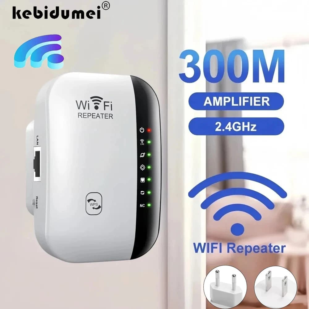Ripetitore WiFi Wireless 300Mbps 2.4Ghz, Router 802.11N, Amplificatore di Segnale WiFi per Casa/Ufficio