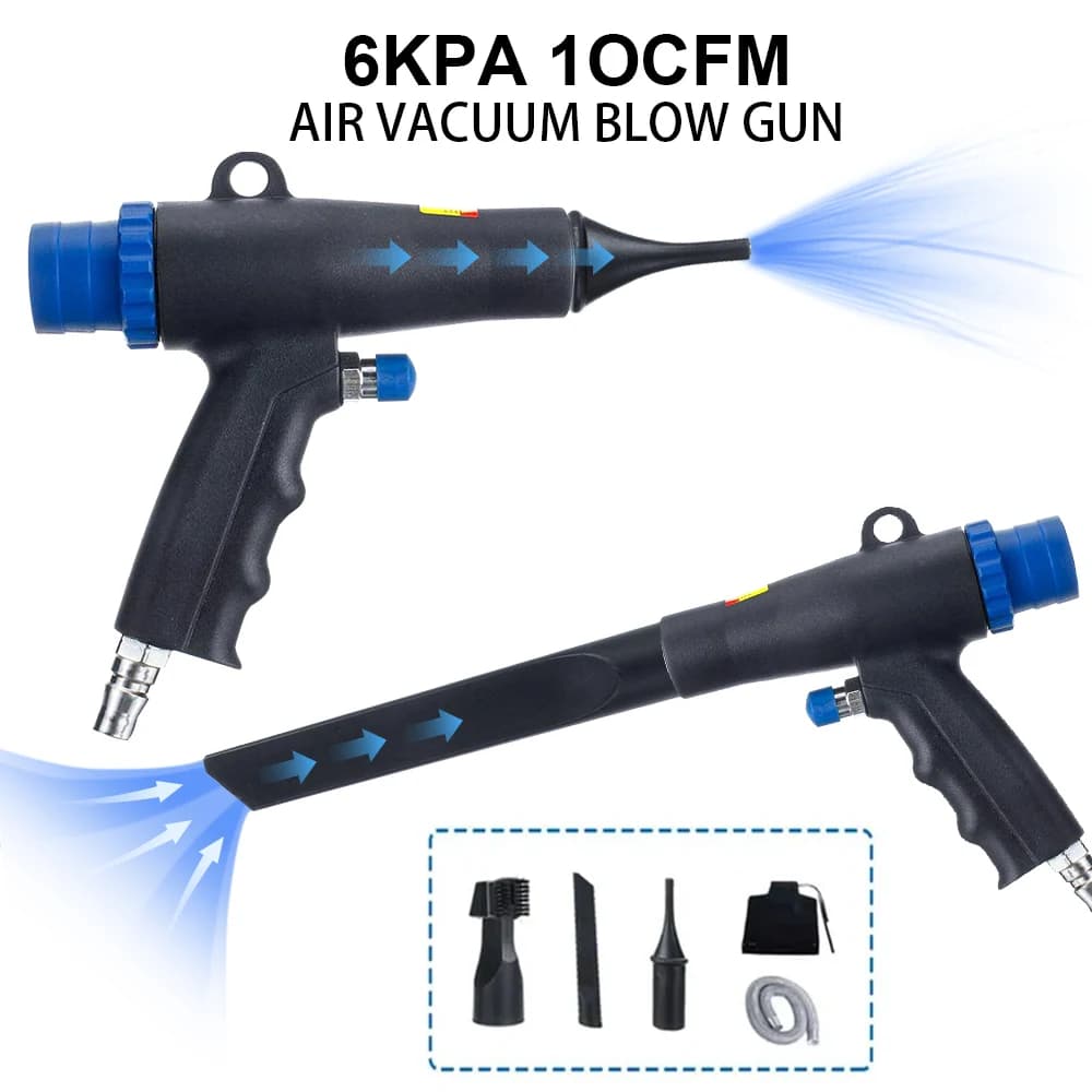 2 in 1 Air Duster Compressore Doppia funzione Air Aspirapolvere Pistola ad aria Kit Aspirapolvere pneumatico Strumento Aspirapolvere per auto