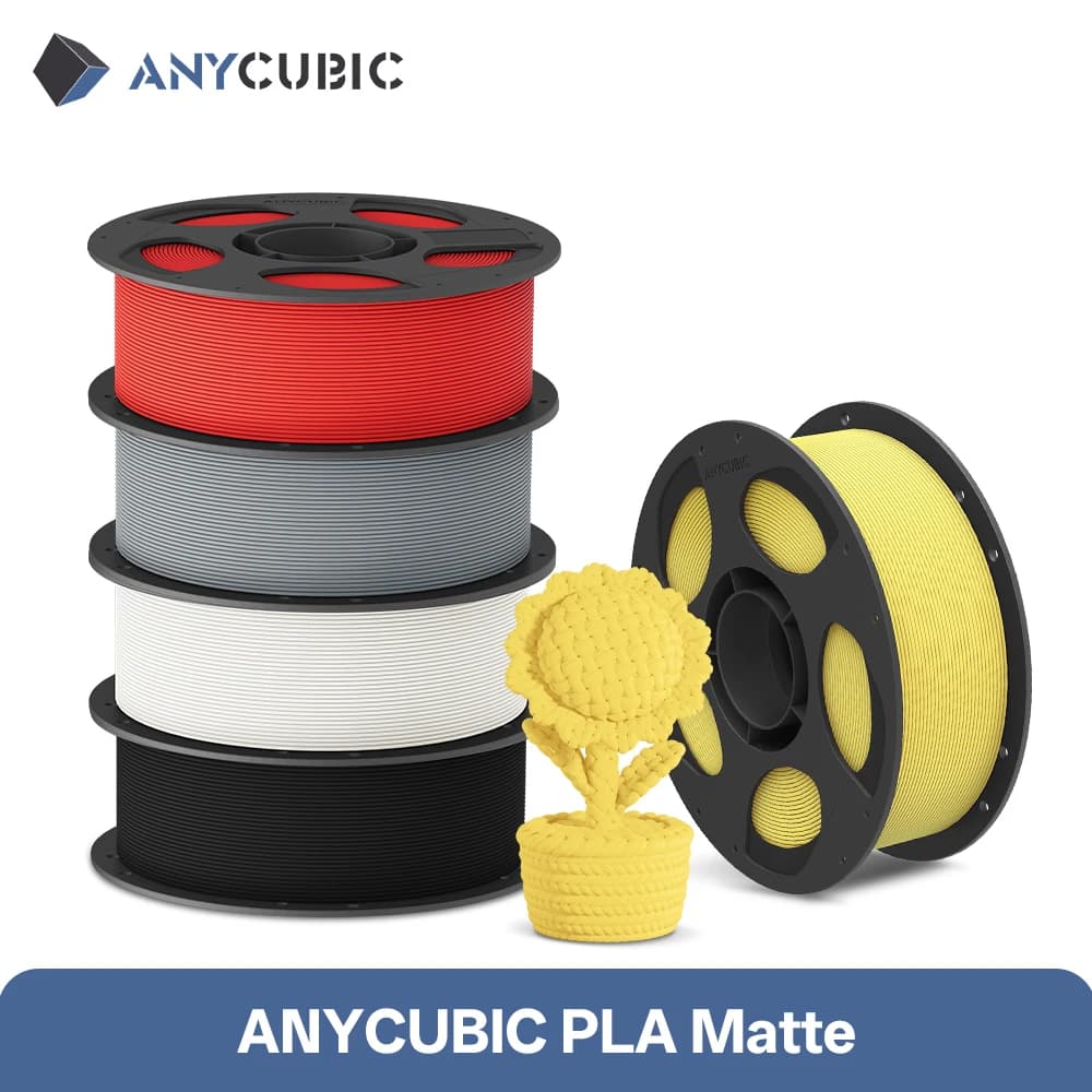ANYCUBIC 3KG PLA Matte Filament 1.75mm Multiple-Color 3D Printer Filament Matte PLA Printing Materail for Kobra X Kobra S1C