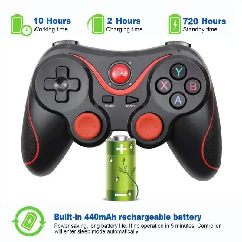 Controller di gioco wireless 3.0 Terios T3/X3 per PS3/Android Smartphone Tablet PC con supporto TV Box T3 + supporto remoto Bluetooth