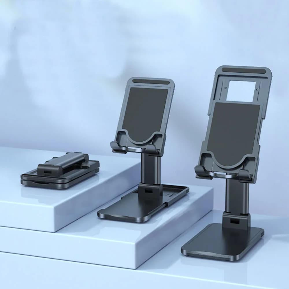 Adjustable Height Universal Mobile Desktop Phone Holder Foldable Portable Tablet Stand for Live Streaming Free Raise And Lower
