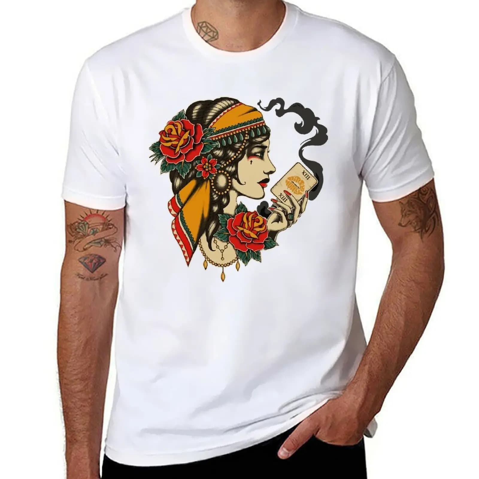T-shirt Dirty Honey Fortune Teller Tarot Card, maglietta estiva dal tocco fresco
