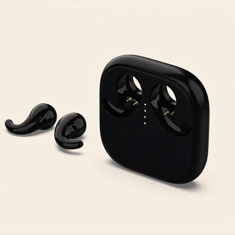 TWS Mini Sleep Bluetooth Earphones Sleek Light In-Ear Headset Ergonomic Comfort Fit Supported by USB-C Charging