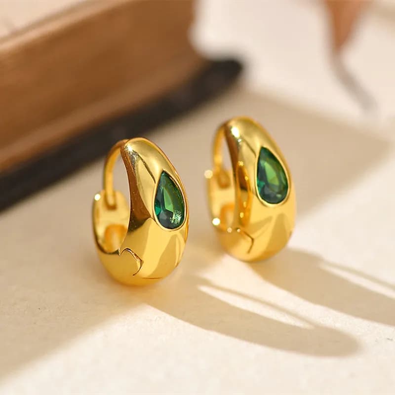 Orecchini da donna in argento sterling S925 gocce d'acqua con zirconi placcati in oro Accessori per feste di gioielli di moda europei e americani