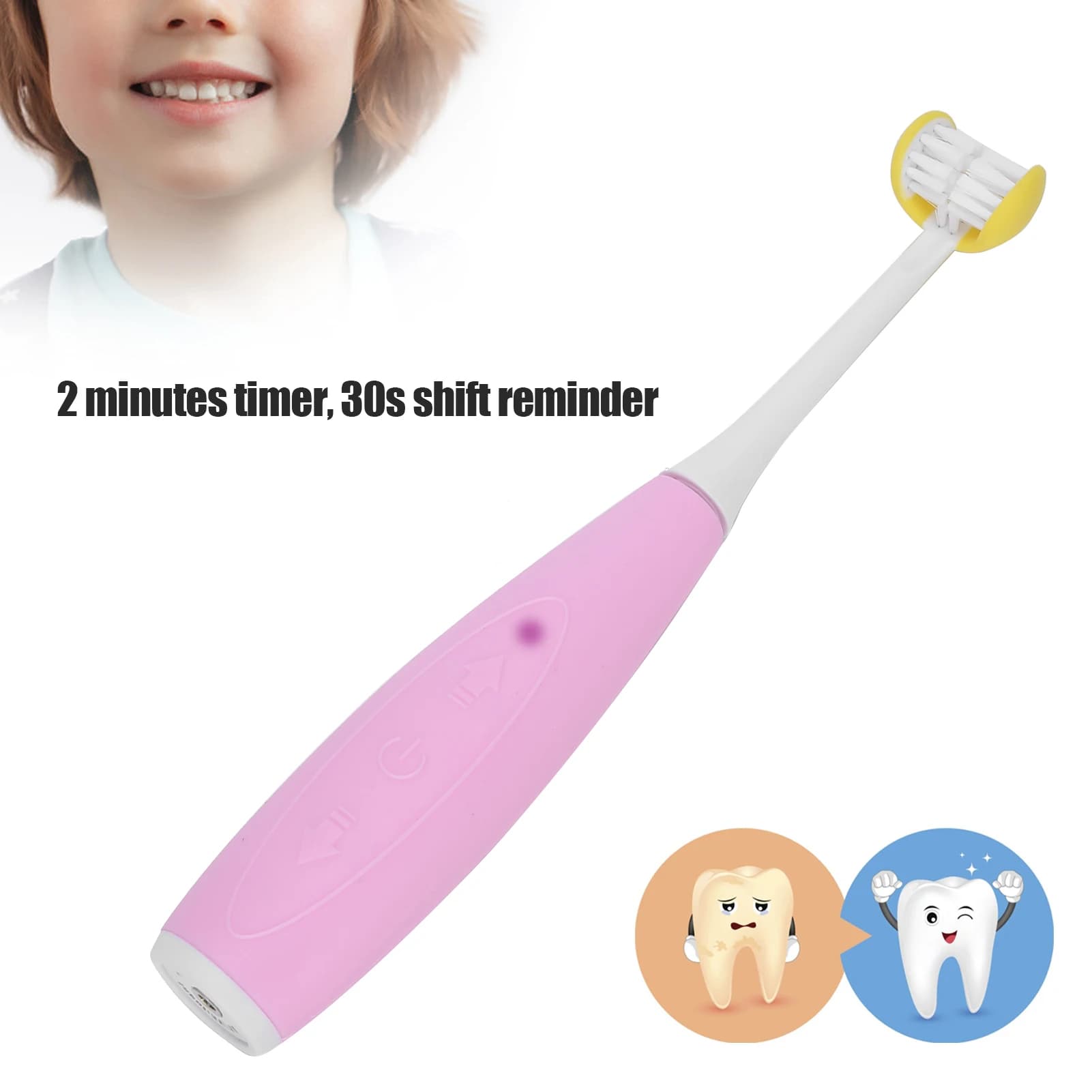 3-sided electric child brush 5 rechargeable gear IPX7 3-sided oral hygiene tool Electric toothbrush