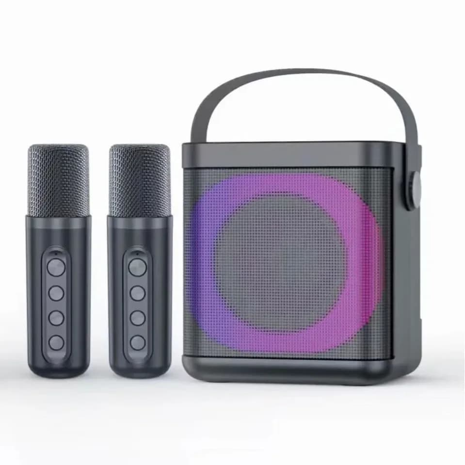 YS-307 portatile famiglia Karaoke macchina Bluetooth 5.3 altoparlante microfono Wireless attrezzatura per canto Stereo Bass Subwoofer Karaoke