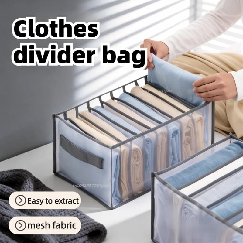 Home Closets Organizer for Underwear Foldable Shelf Organizer Storage Bag Nylon Organizing Bra Organizing Breathable Mesh Bag