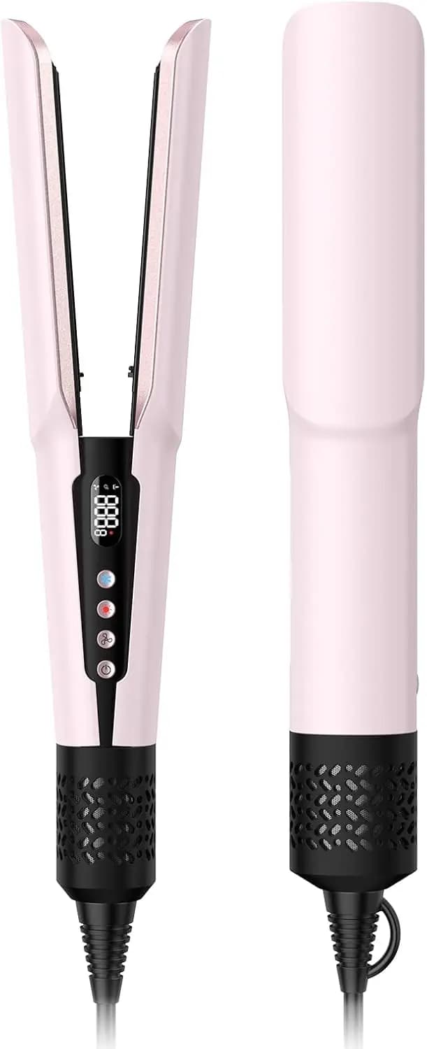Plate and Hair dryer 2-in-1, Professional Styling Tool in Pink for Fast Show Results
