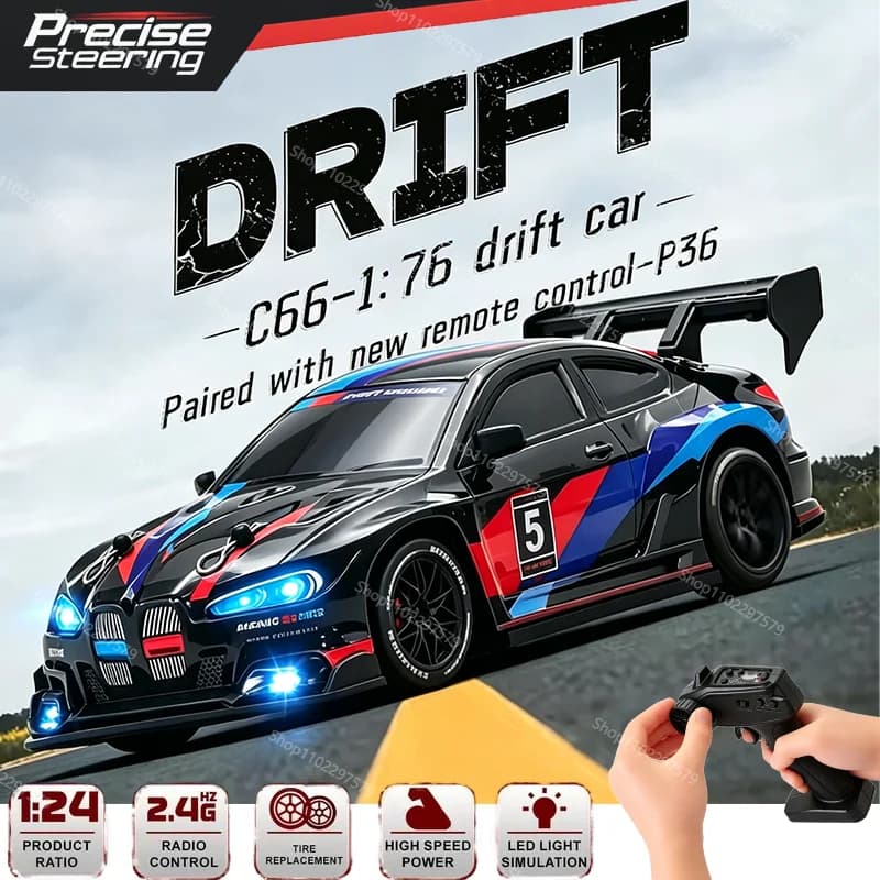 1/24 RC Car Simulation 4x4 Racing Tires Brushless 2.4G Remote Control Car Off-road Climbing Electric Truck LED Light RC Toy Gift