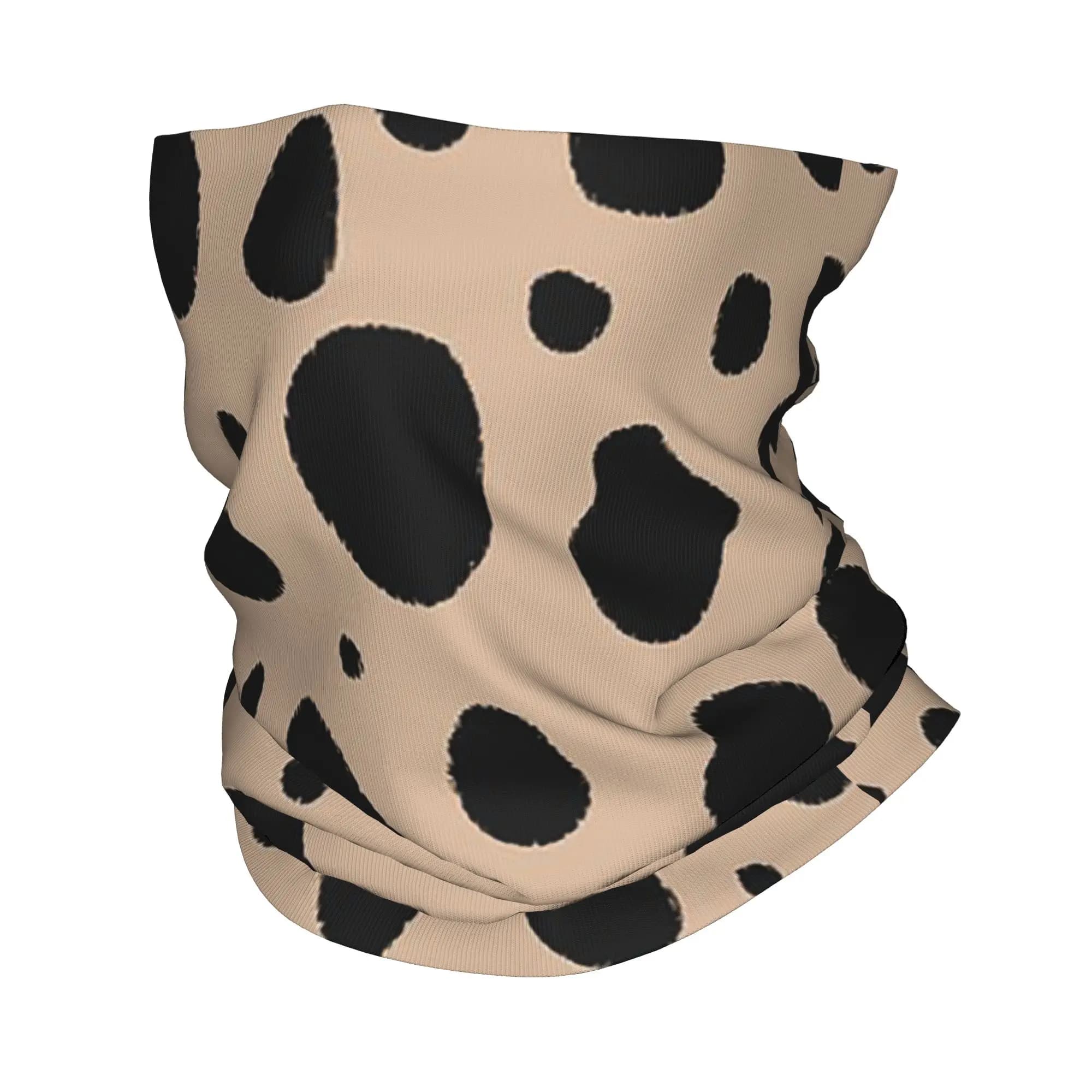 Bandana con stampa animalier cammello e ghepardo nero, copricollo, sciarpa avvolgente stampata, calda maschera per il viso, per corsa, unisex, per adulti