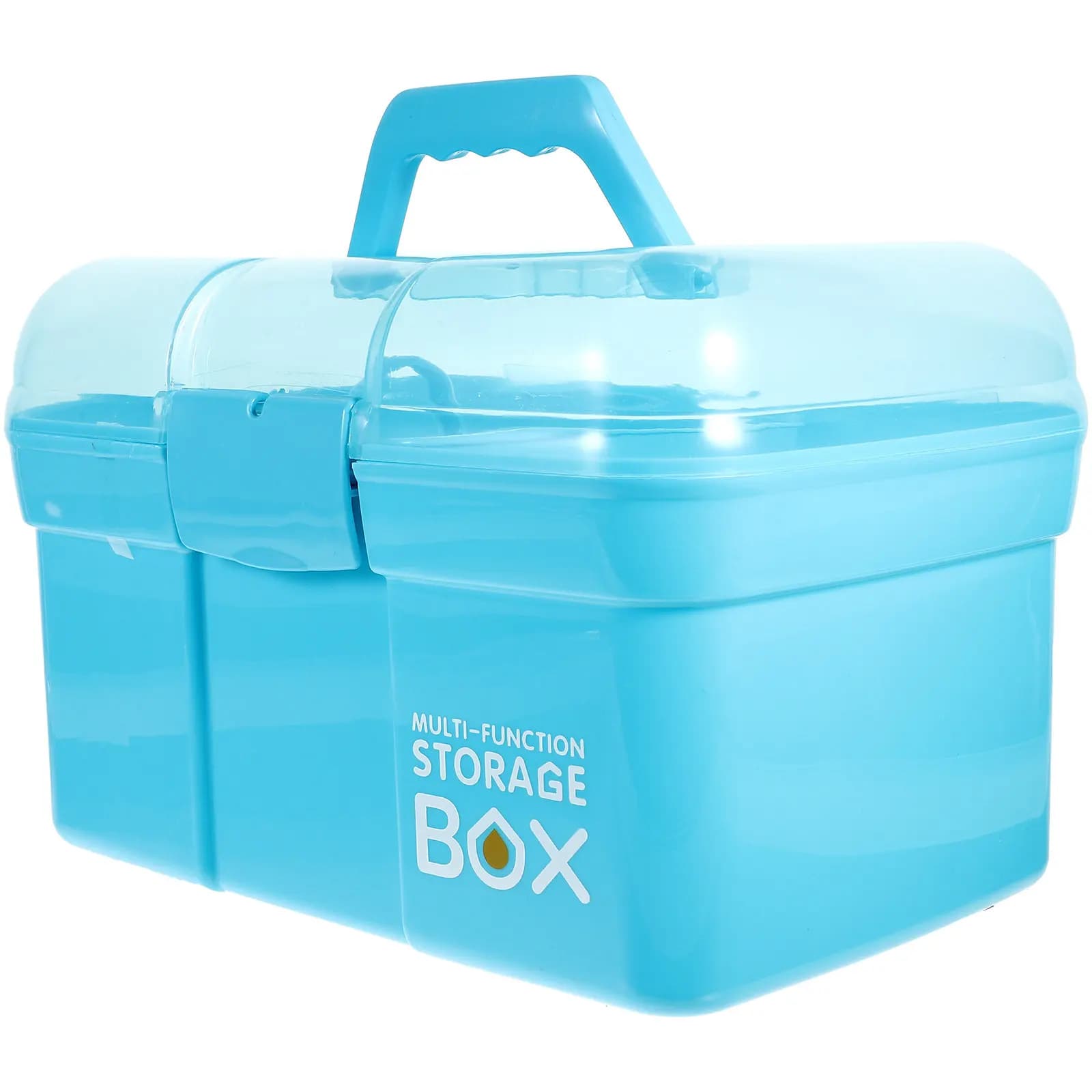 Scatola portatile antiurto per la conservazione dei medicinali Contenitore per medicinali organizzato a doppio strato Kit di pronto soccorso per uso domestico all'aperto 31x20x20 cm