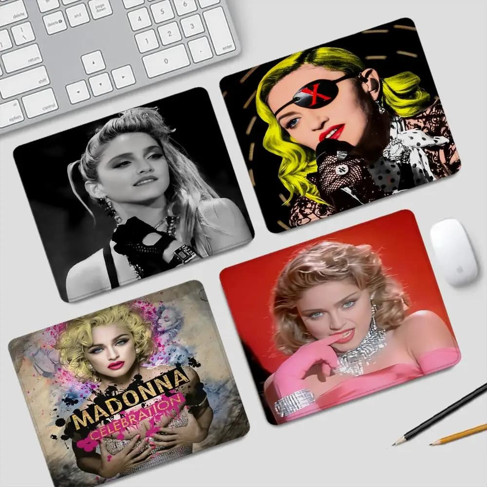 M-Madonna Ciccone Tappetino per mouse Piccoli accessori da gioco Tastiera Computer Uffici Tappetino da scrivania Pc Gamer Tappetino per mouse in gomma antiscivolo