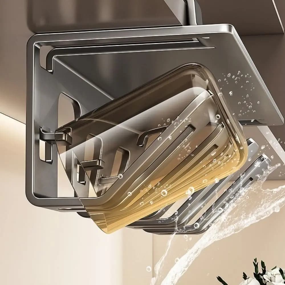 Carbon steel electric toothbrush holder, wall-free toothbrush holder, space saving, removable