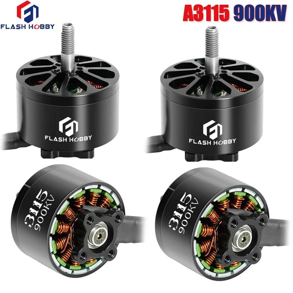 4 pz/lotto FLASHHOBBY Motore Brushless A3115 3115 900KV 6S LIPO per FPV Freestyle 9 pollici 10 pollici Lungo Raggio Cinelifter Droni Modalità RC