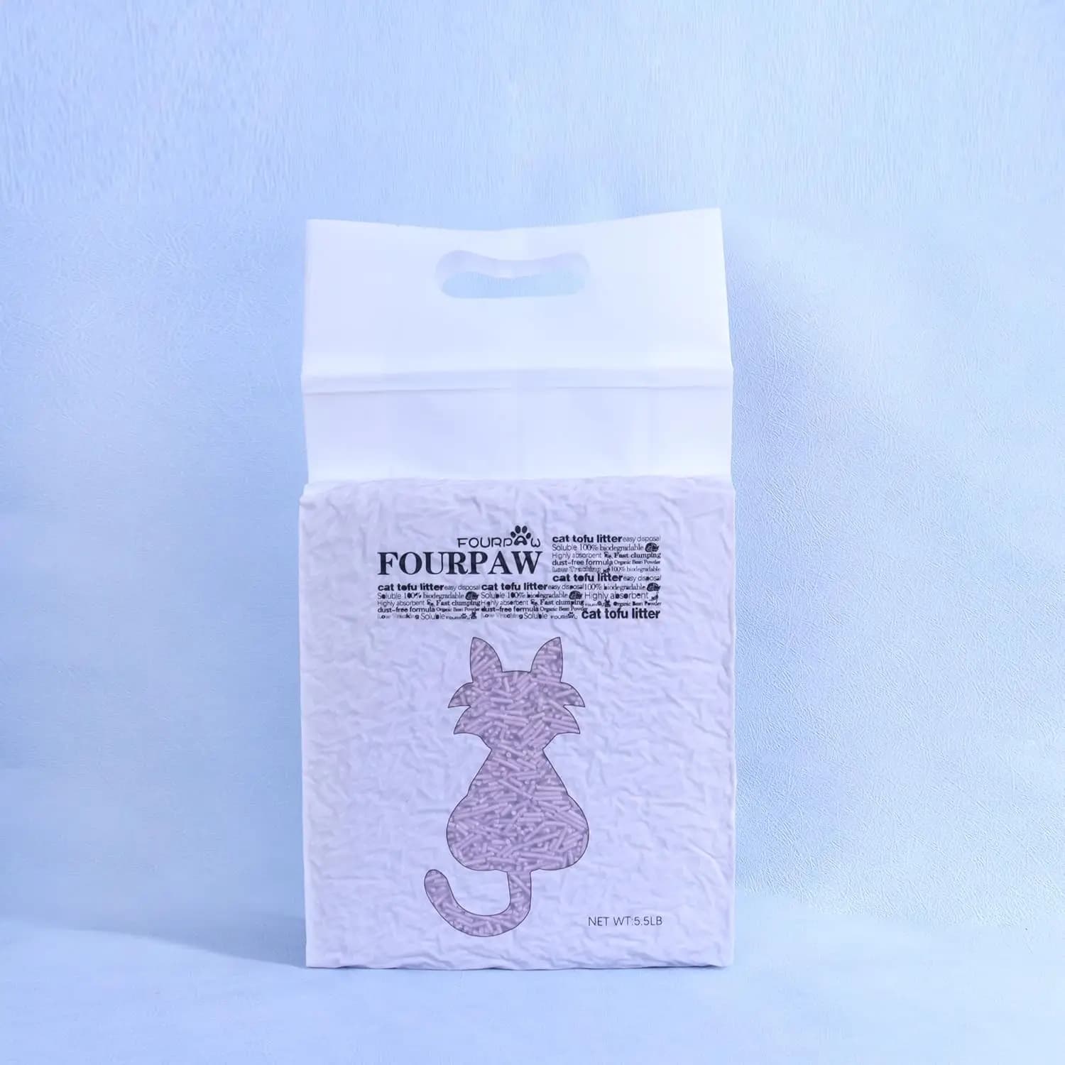Lettiera per Gatti al Tofu Profumata alla Lavanda 5,5 Libbre, Pellet da 2mm a Bassa Diffusione per Facile Pulizia
