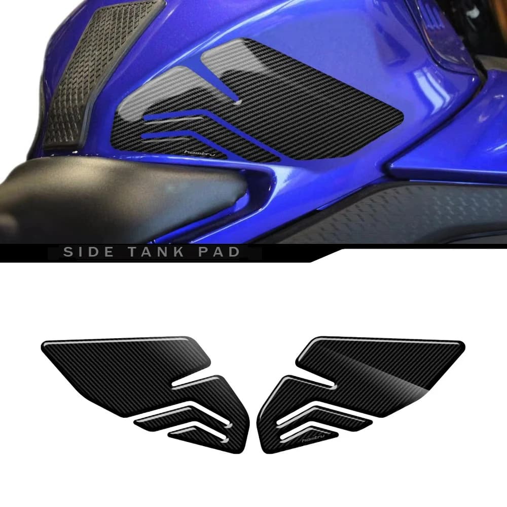 Ginocchiera protettiva per serbatoio laterale in carbonio per moto per Yamaha R3 2019-2024