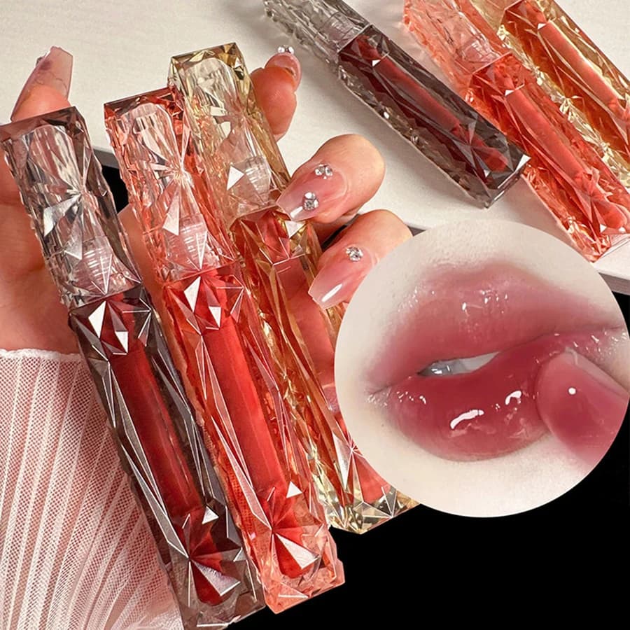 Lucidalabbra Long-Term Hydrating Easy Tincture Halo Waterproof Mirror Water Glass Polished lip Cosmetics of transparent color