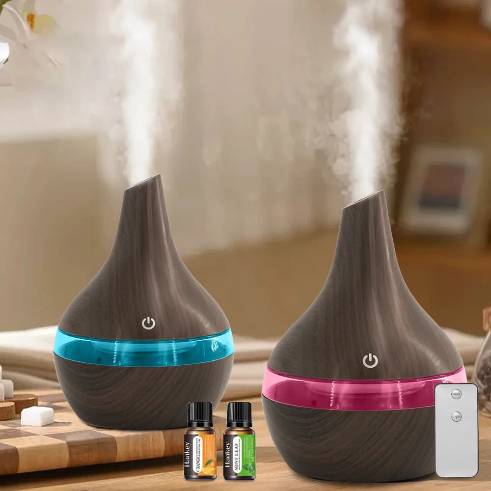 Perfetto per la cameretta dei bambini, umidificatore a nebbia fredda da 300 ml, diffusore di oli essenziali con luce notturna a 7 colori rilassante e remota