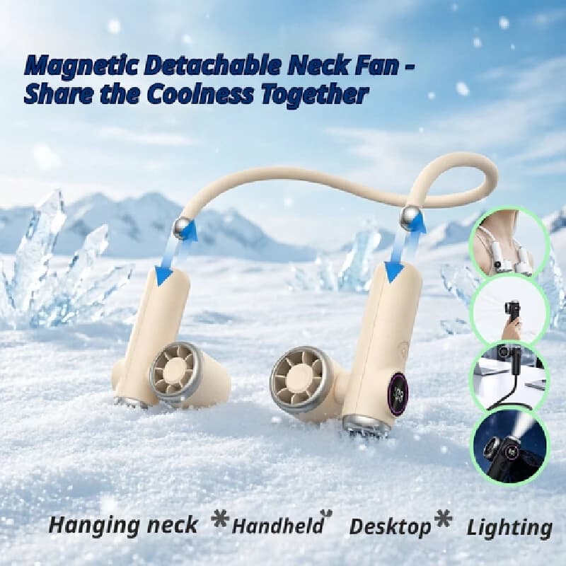 Magnetic Detachable Coolify Neck Fan 2026 New Portable Rechargeable Mini Quiet Cooling Fan Handheld For Outdoor Office Travel