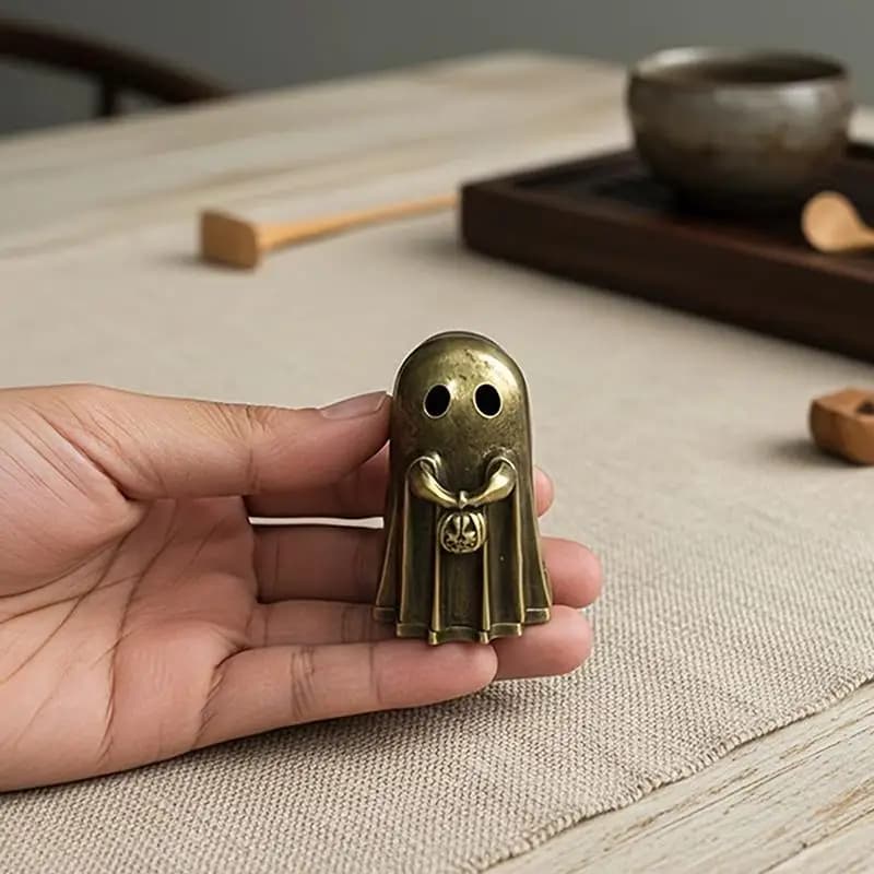 New-Unique Ghost Pumpkin Incense Holder Ornament Handheld Halloween Desktop Decor for Home Living Room Party Fragrance Diffuser