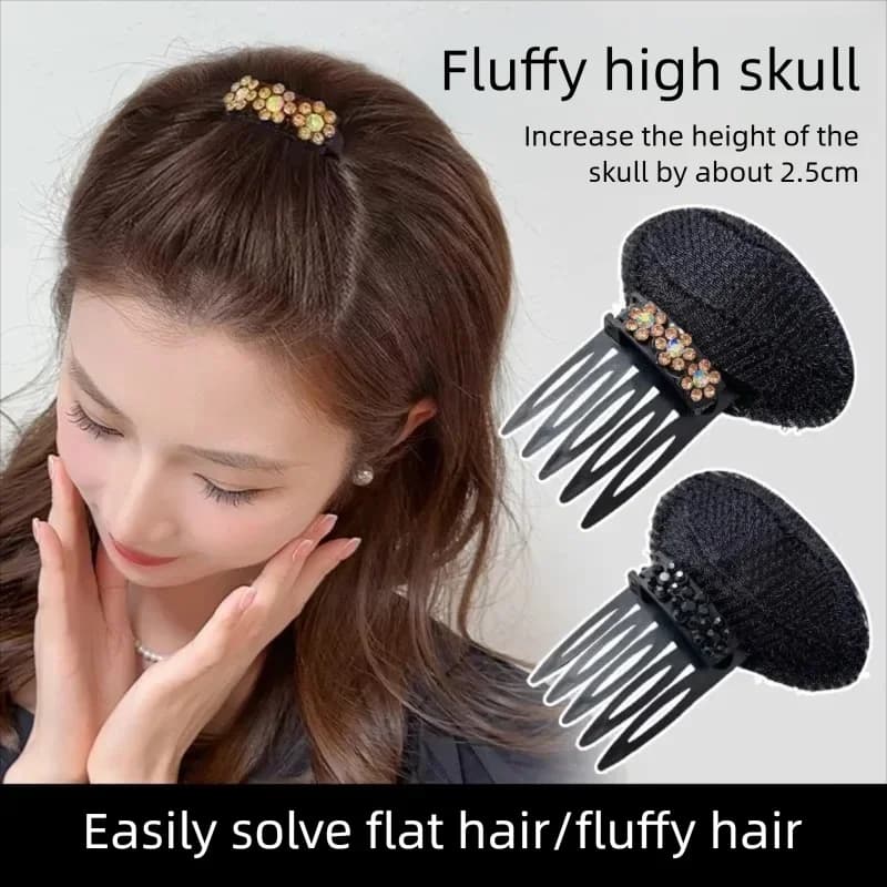 Invisible New-Style Hair Pad for Crown Area Volumising Hair Accessory for High Crown Seamless Root-Lifting Clip for Crown Area