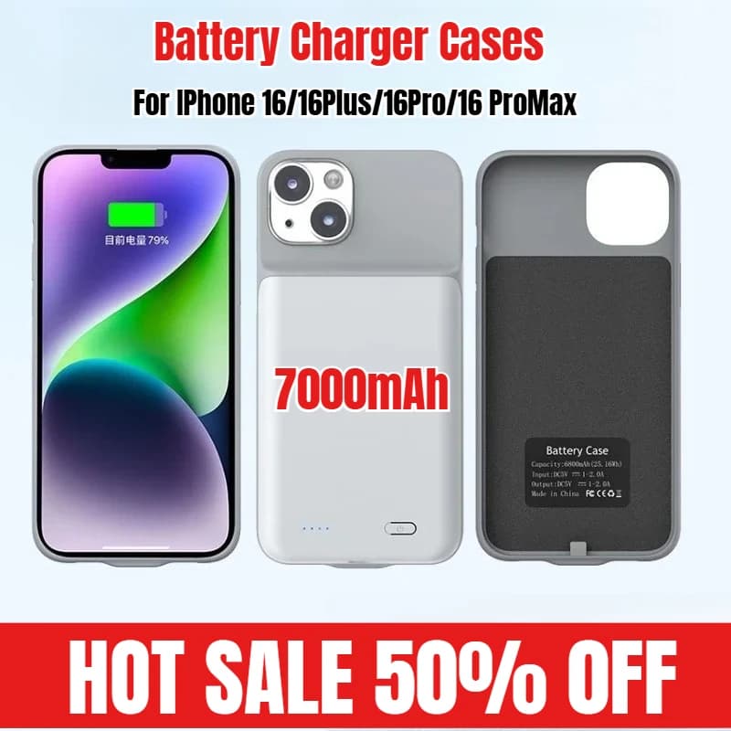 Custodie per caricabatteria da 7000 mAh per iPhone 16/16Plus/16Pro/16 ProMax Batteria esterna Power Bank