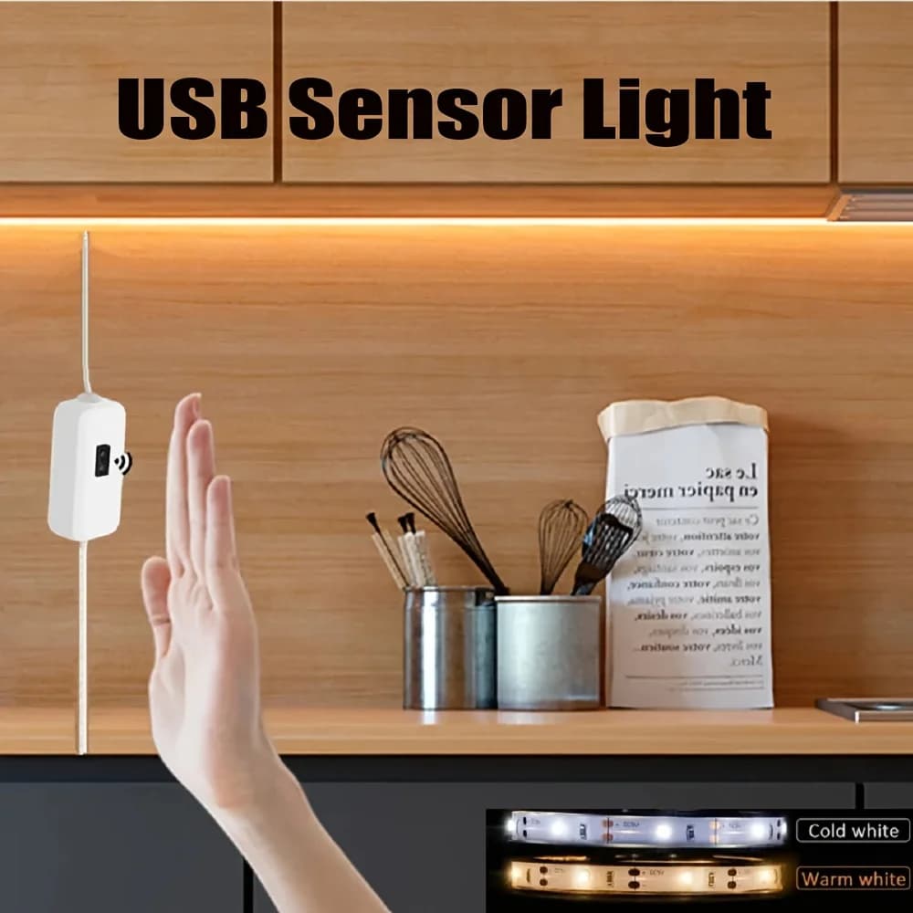 USB DC 5V Smart Dimmer LED Light Strip gesture sensor Control switch 60LED/m Retro Illumination Tape LED Lamp TV Room Decoration