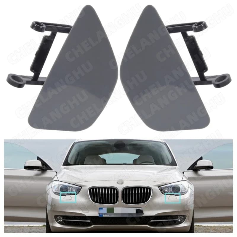 For BMW 5Series GT F07 2010 2011 2012 2013 2014 2015 Front Headlight Headlamp Washer Nozzle Jet Paintable Cover Cap 51117248063
