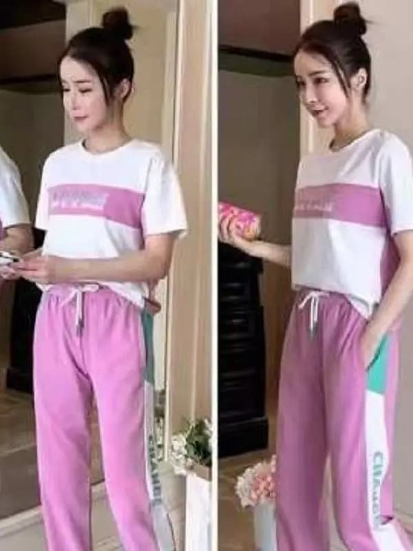 Summer New Casual Sports Wear Set Loose plus Size Women's Clothing Meat Covering Short Sleeve Internet Celebrity Hip Hop Loos...