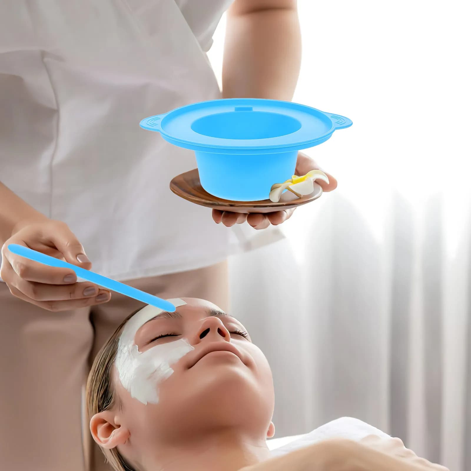1Set Silicone Facial Mask Mixing Bowl Large Capacity 500Ml DIY Face Mask Tool Kit Stirring Rod Beauty Accessories