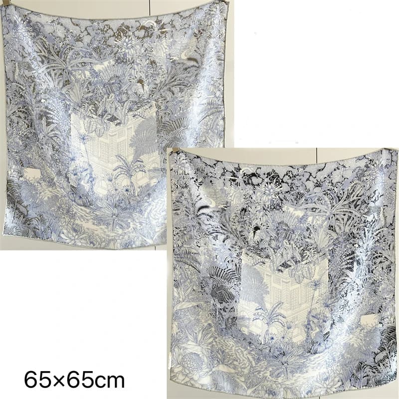 Sciarpa con stampa fronte-retro Donna Designer di lusso Bandana Sciarpe di lana di seta Bandane calde quadrate 65 cm Regali per la madre