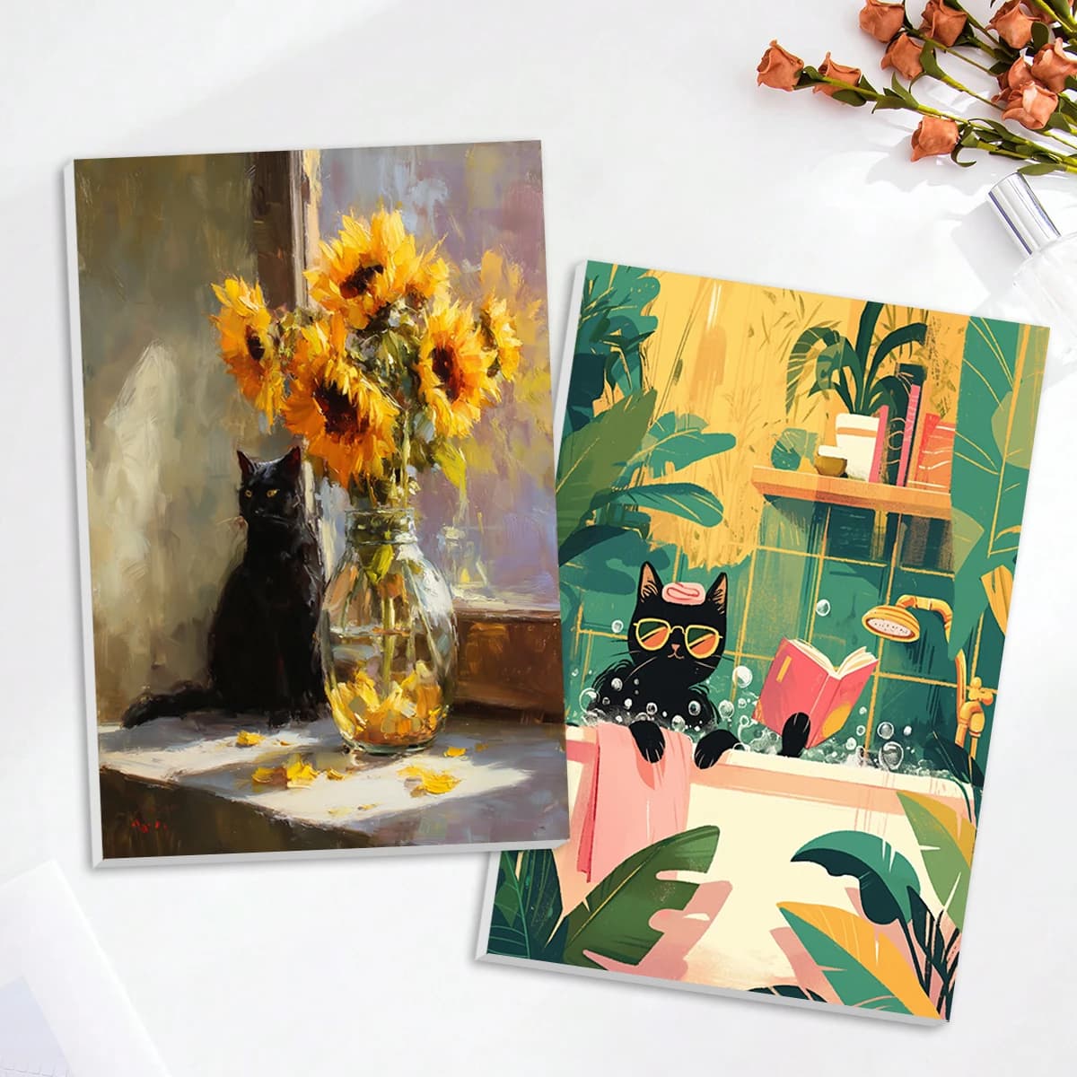 1pc frameless Painting By Numbers For Beginner Markers By Numbers oil Acrylic Paints Animals Cat diy Easy Set Home Decor